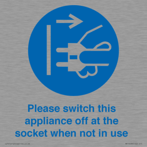 Please switch this appliance off at the socket when not in use